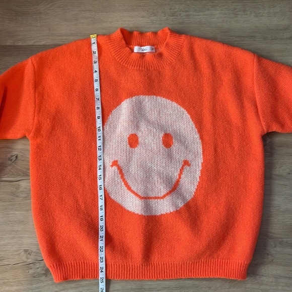 Talulah Smiley Face Orange Sweater sz M - Picture 4 of 8